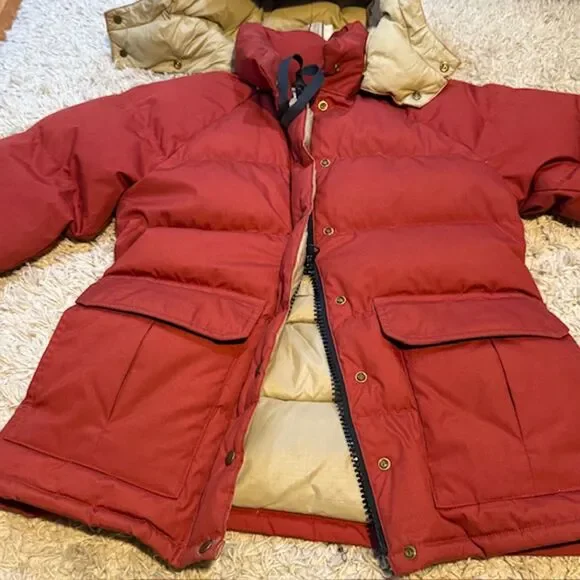 Vintage REI Co-op Women's Red Goose Down Puffer Jacket S Removable Hood - Picture 11 of 11